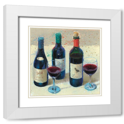 Wine Bouquet I White Modern Wood Framed Art Print with Double Matting by Wiens, James