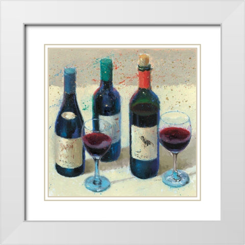 Wine Bouquet I White Modern Wood Framed Art Print with Double Matting by Wiens, James