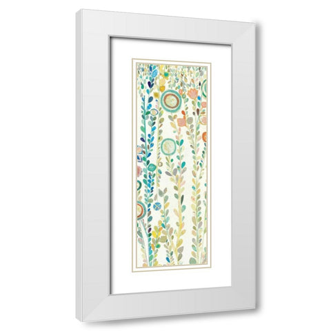 Under the Rain Panel I White White Modern Wood Framed Art Print with Double Matting by Boggs, Candra