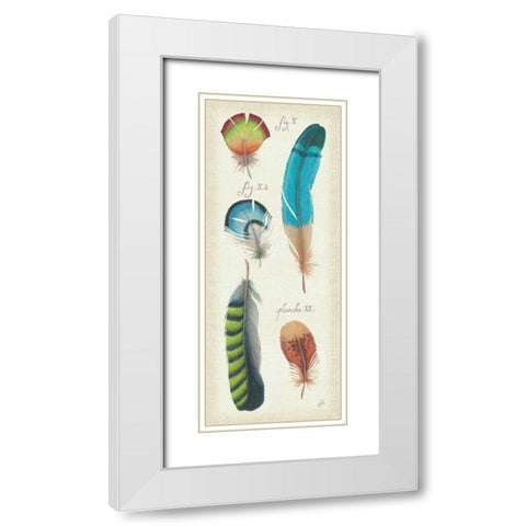 Ornithology III Panel White Modern Wood Framed Art Print with Double Matting by Brissonnet, Daphne