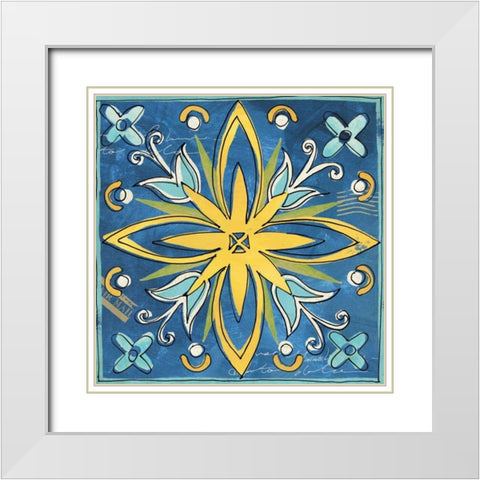 Tuscan Sun Tile I White Modern Wood Framed Art Print with Double Matting by Tavoletti, Anne