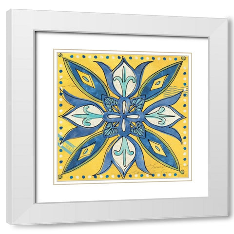 Tuscan Sun Tile II White Modern Wood Framed Art Print with Double Matting by Tavoletti, Anne