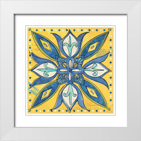 Tuscan Sun Tile II White Modern Wood Framed Art Print with Double Matting by Tavoletti, Anne