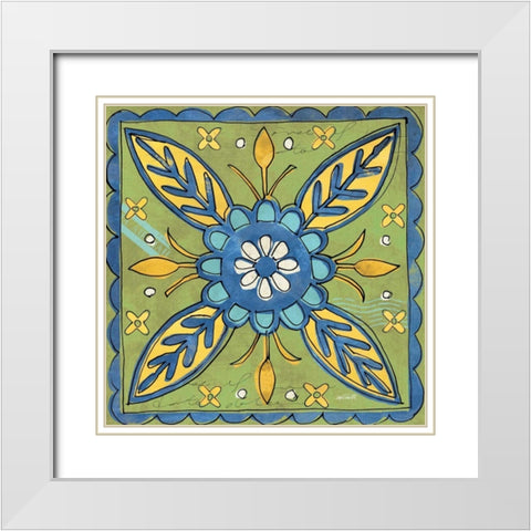 Tuscan Sun Tile III White Modern Wood Framed Art Print with Double Matting by Tavoletti, Anne