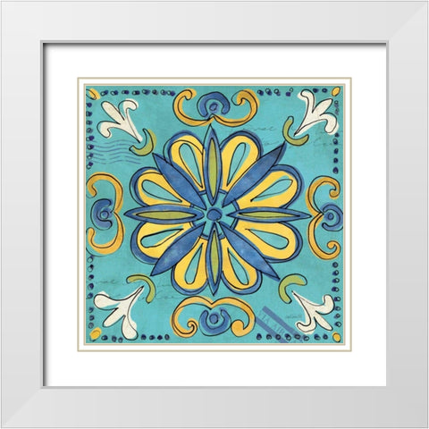 Tuscan Sun Tile IV White Modern Wood Framed Art Print with Double Matting by Tavoletti, Anne