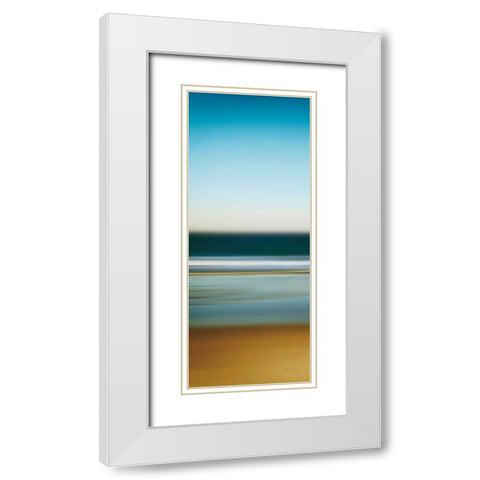 Sea Stripes I Crop Panel I White Modern Wood Framed Art Print with Double Matting by Gendreau, Katherine