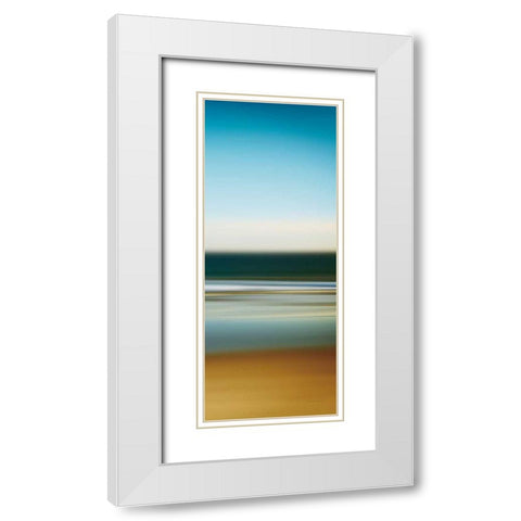 Sea Stripes I Crop Panel II White Modern Wood Framed Art Print with Double Matting by Gendreau, Katherine