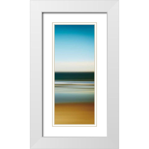 Sea Stripes I Crop Panel II White Modern Wood Framed Art Print with Double Matting by Gendreau, Katherine