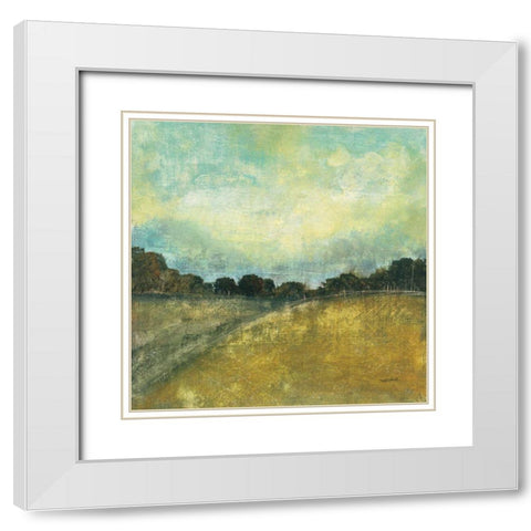 This Place II White Modern Wood Framed Art Print with Double Matting by Warrick, Cheryl