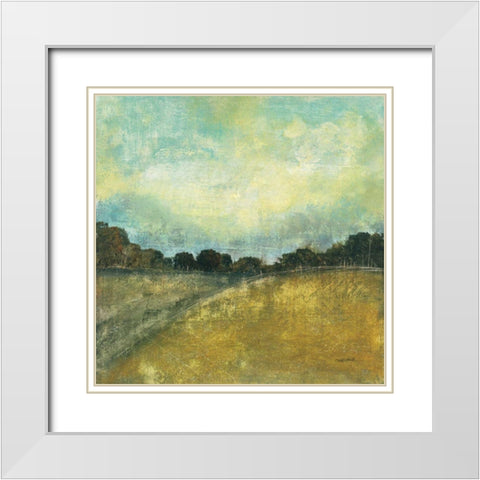 This Place II White Modern Wood Framed Art Print with Double Matting by Warrick, Cheryl