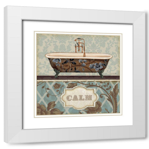 Bathroom Bliss II White Modern Wood Framed Art Print with Double Matting by Audit, Lisa