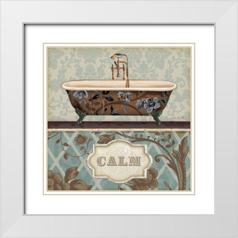Bathroom Bliss II White Modern Wood Framed Art Print with Double Matting by Audit, Lisa