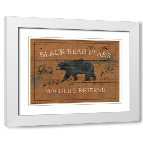 Lodge Signs V White Modern Wood Framed Art Print with Double Matting by Wiens, James