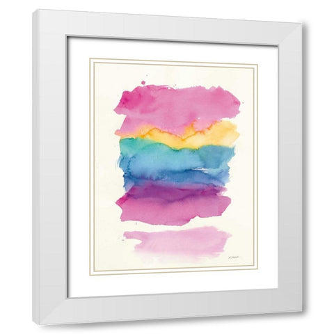 Miami White Modern Wood Framed Art Print with Double Matting by Schick, Mike