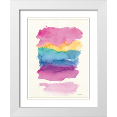 Miami White Modern Wood Framed Art Print with Double Matting by Schick, Mike