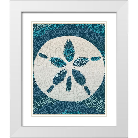 Sea Glass II Crop White Modern Wood Framed Art Print with Double Matting by Wild Apple Portfolio