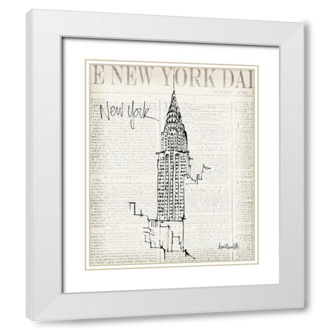 City Sketches I White Modern Wood Framed Art Print with Double Matting by Tavoletti, Anne