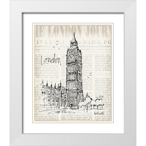 City Sketches II White Modern Wood Framed Art Print with Double Matting by Tavoletti, Anne