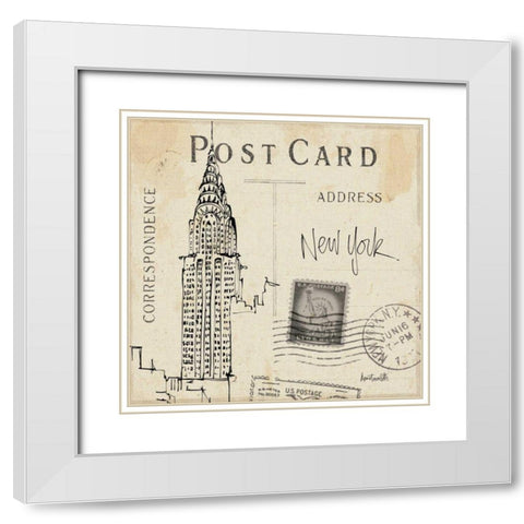 Postcard Sketches I White Modern Wood Framed Art Print with Double Matting by Tavoletti, Anne
