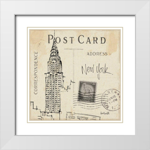 Postcard Sketches I White Modern Wood Framed Art Print with Double Matting by Tavoletti, Anne