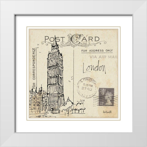 Postcard Sketches II White Modern Wood Framed Art Print with Double Matting by Tavoletti, Anne