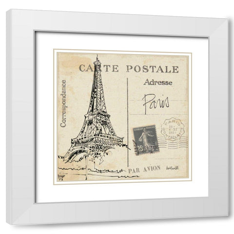 Postcard Sketches III White Modern Wood Framed Art Print with Double Matting by Tavoletti, Anne