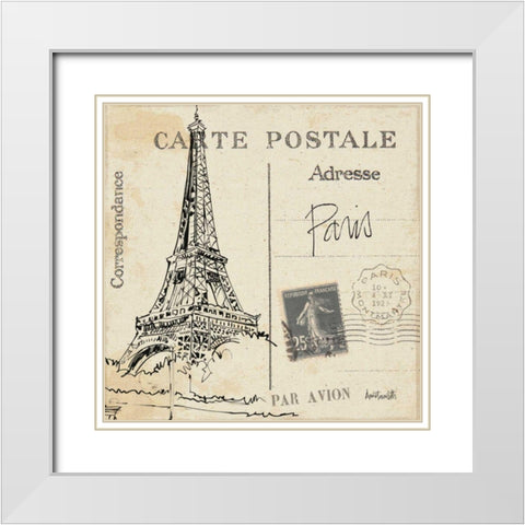 Postcard Sketches III White Modern Wood Framed Art Print with Double Matting by Tavoletti, Anne