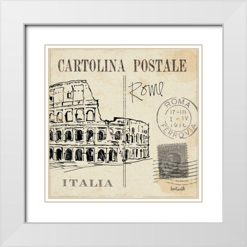 Postcard Sketches IV White Modern Wood Framed Art Print with Double Matting by Tavoletti, Anne