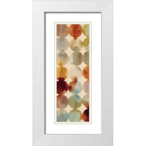 Raindots Panel I White Modern Wood Framed Art Print with Double Matting by Wild Apple Portfolio