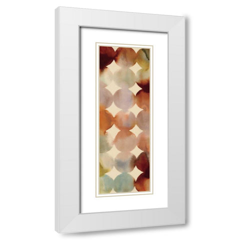 Raindots Panel II White Modern Wood Framed Art Print with Double Matting by Wild Apple Portfolio