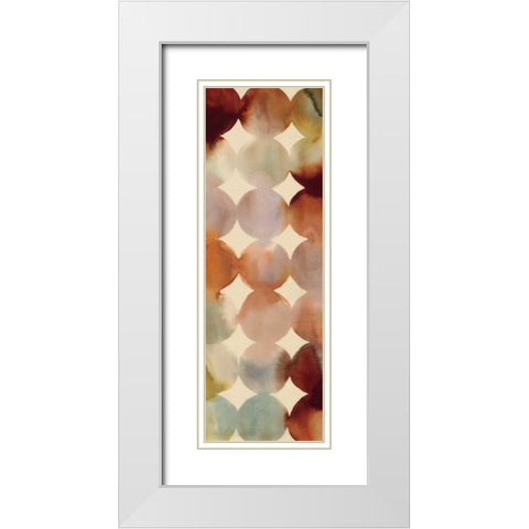 Raindots Panel II White Modern Wood Framed Art Print with Double Matting by Wild Apple Portfolio