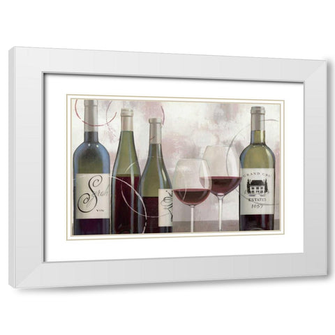 Taste Appeal Red II White Modern Wood Framed Art Print with Double Matting by Wiens, James