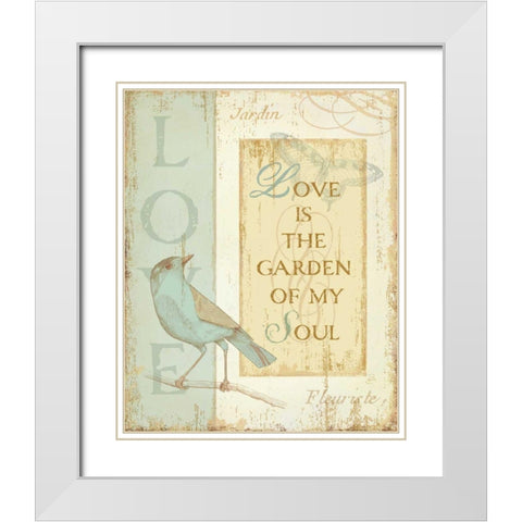 Secret Garden I White Modern Wood Framed Art Print with Double Matting by Brissonnet, Daphne