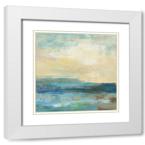 Sunset Beach I White Modern Wood Framed Art Print with Double Matting by Vassileva, Silvia