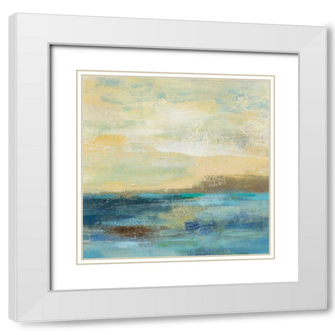 Sunset Beach II White Modern Wood Framed Art Print with Double Matting by Vassileva, Silvia