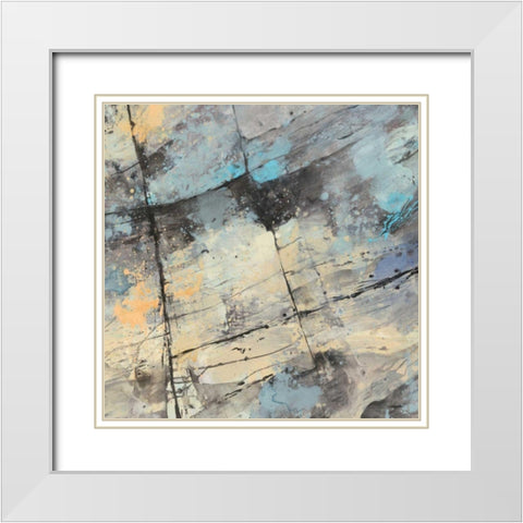 The Rocks Crop White Modern Wood Framed Art Print with Double Matting by Hristova, Albena