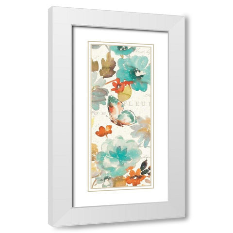 Natures Palette Panel I White Modern Wood Framed Art Print with Double Matting by Pela