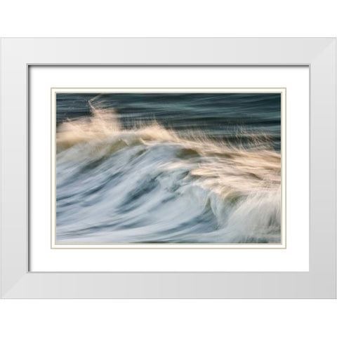 South Beach Surf White Modern Wood Framed Art Print with Double Matting by Gendreau, Katherine