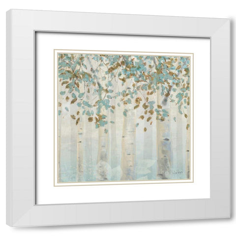 Dream Forest Square I White Modern Wood Framed Art Print with Double Matting by Wiens, James
