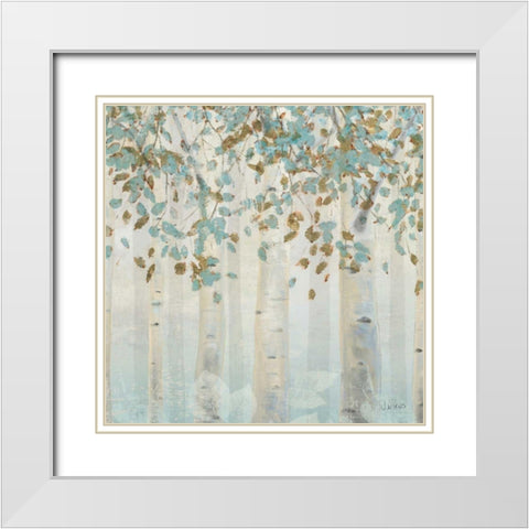 Dream Forest Square I White Modern Wood Framed Art Print with Double Matting by Wiens, James