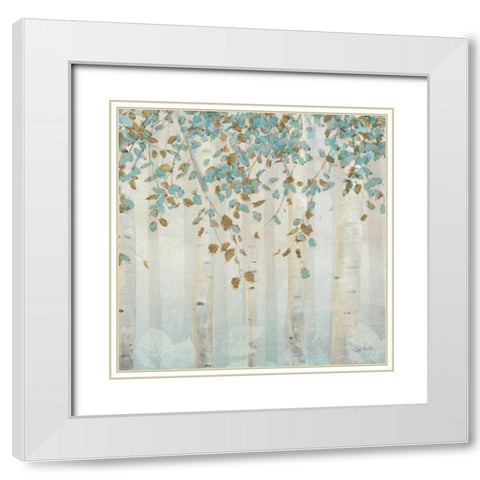 Dream Forest Square II White Modern Wood Framed Art Print with Double Matting by Wiens, James