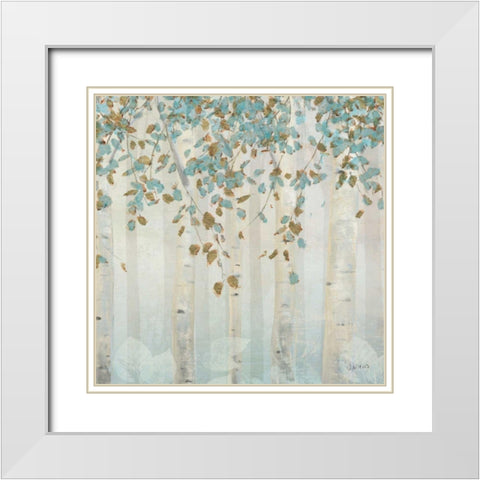 Dream Forest Square II White Modern Wood Framed Art Print with Double Matting by Wiens, James