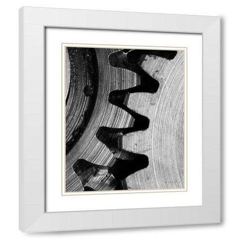 Interlocked III White Modern Wood Framed Art Print with Double Matting by Marshall, Laura