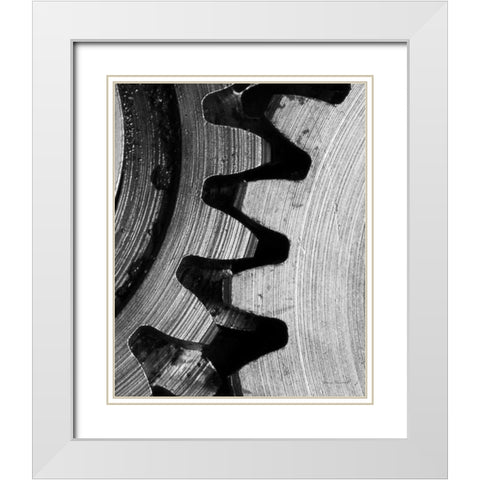 Interlocked III White Modern Wood Framed Art Print with Double Matting by Marshall, Laura