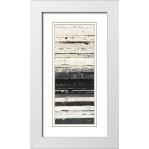 Zephyr I White Modern Wood Framed Art Print with Double Matting by Schick, Mike
