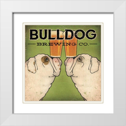 Bulldog Brewing White Modern Wood Framed Art Print with Double Matting by Fowler, Ryan