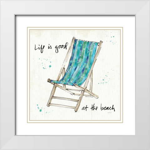 Beach Divas VII White Modern Wood Framed Art Print with Double Matting by Tavoletti, Anne