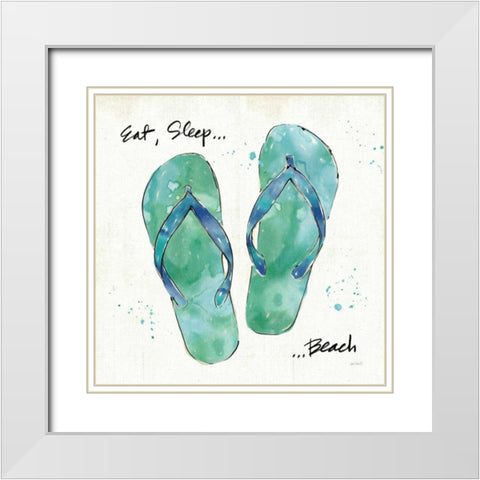 Beach Divas VIII White Modern Wood Framed Art Print with Double Matting by Tavoletti, Anne