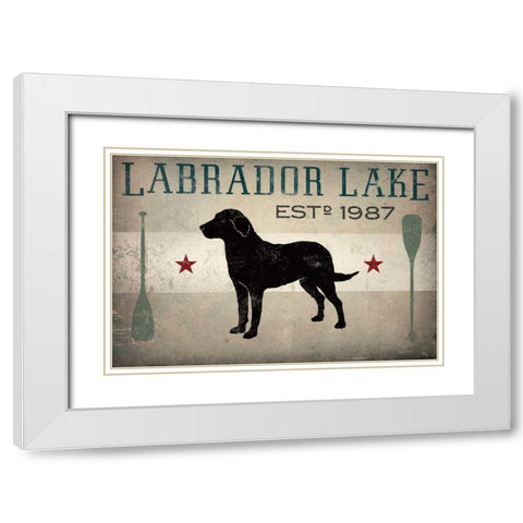 Labrador Lake White Modern Wood Framed Art Print with Double Matting by Fowler, Ryan
