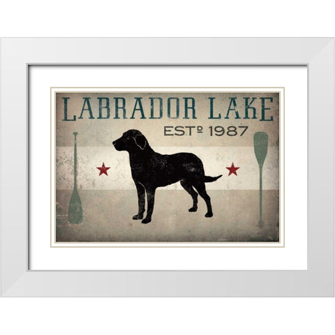 Labrador Lake White Modern Wood Framed Art Print with Double Matting by Fowler, Ryan